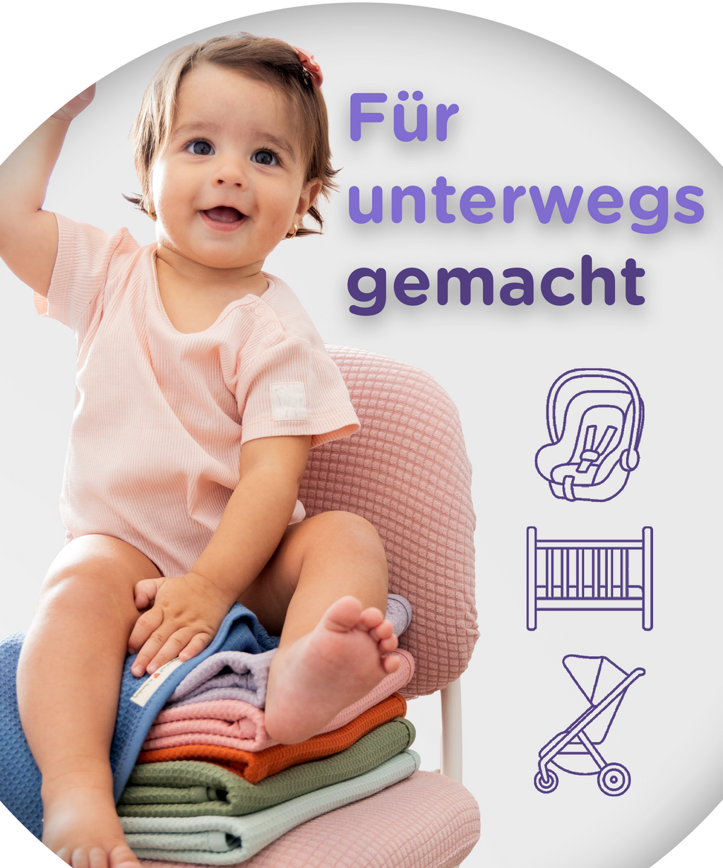 Babydecke aus Baumwolle im Kinderwagen