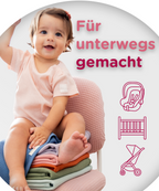 Babydecke_aus_Baumwolle_im_Kinderwagen rosa