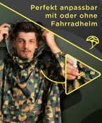 Regenponcho Herren aus 100 % recyceltem Polyester