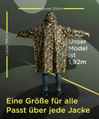 Regenponcho Herren aus 100 % recyceltem Polyester