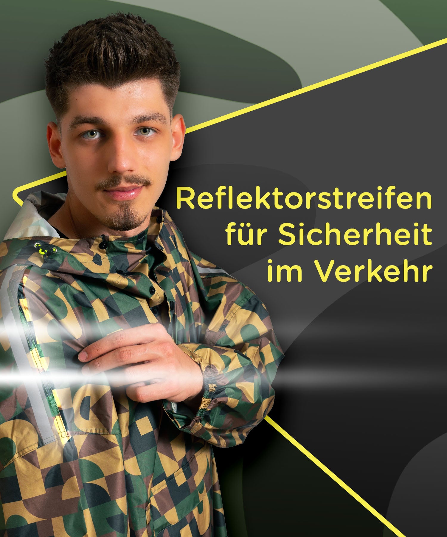Regenponcho Herren aus 100 % recyceltem Polyester