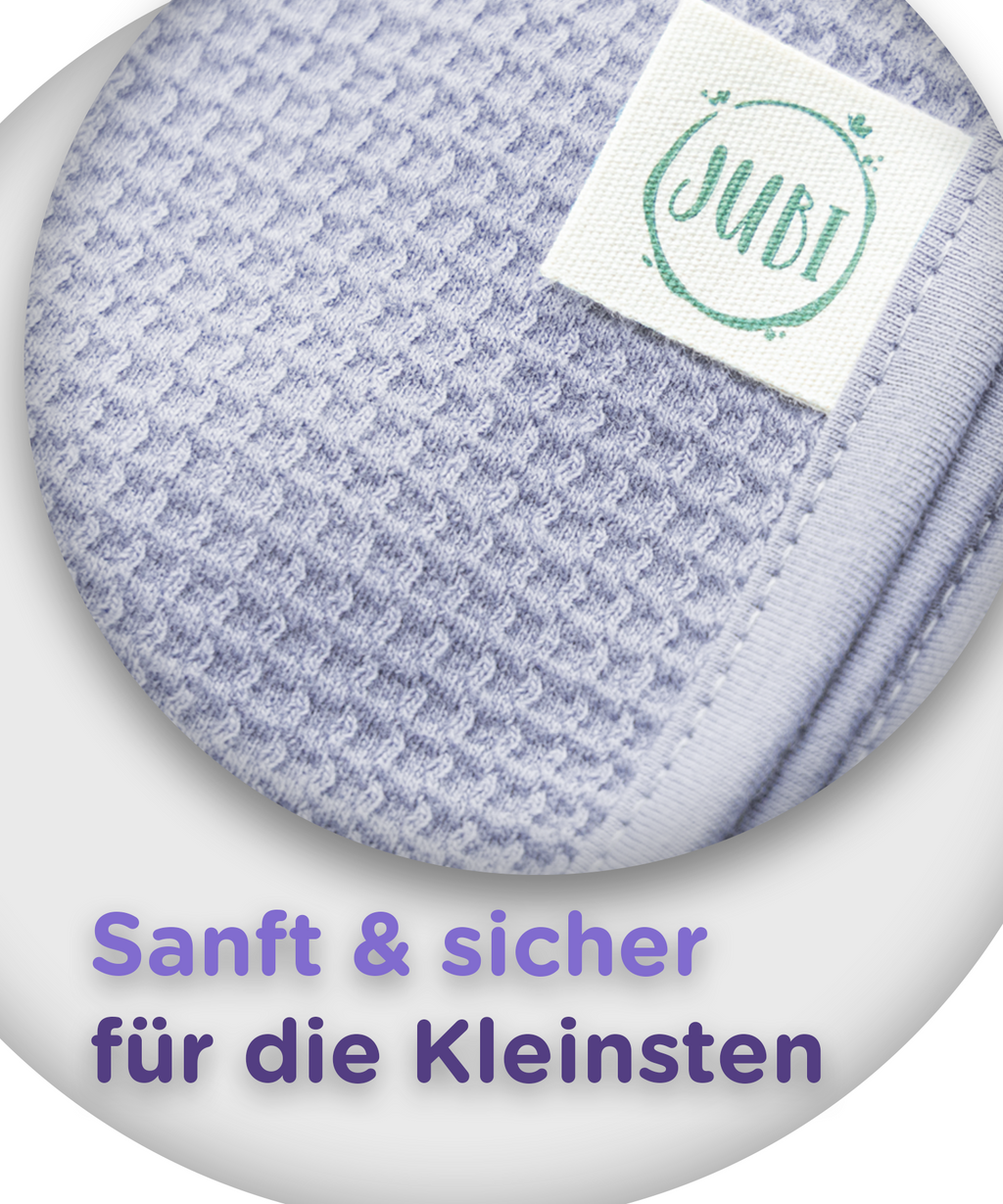Hochwertige Baumwolle der Jubi Babydecke im Detail