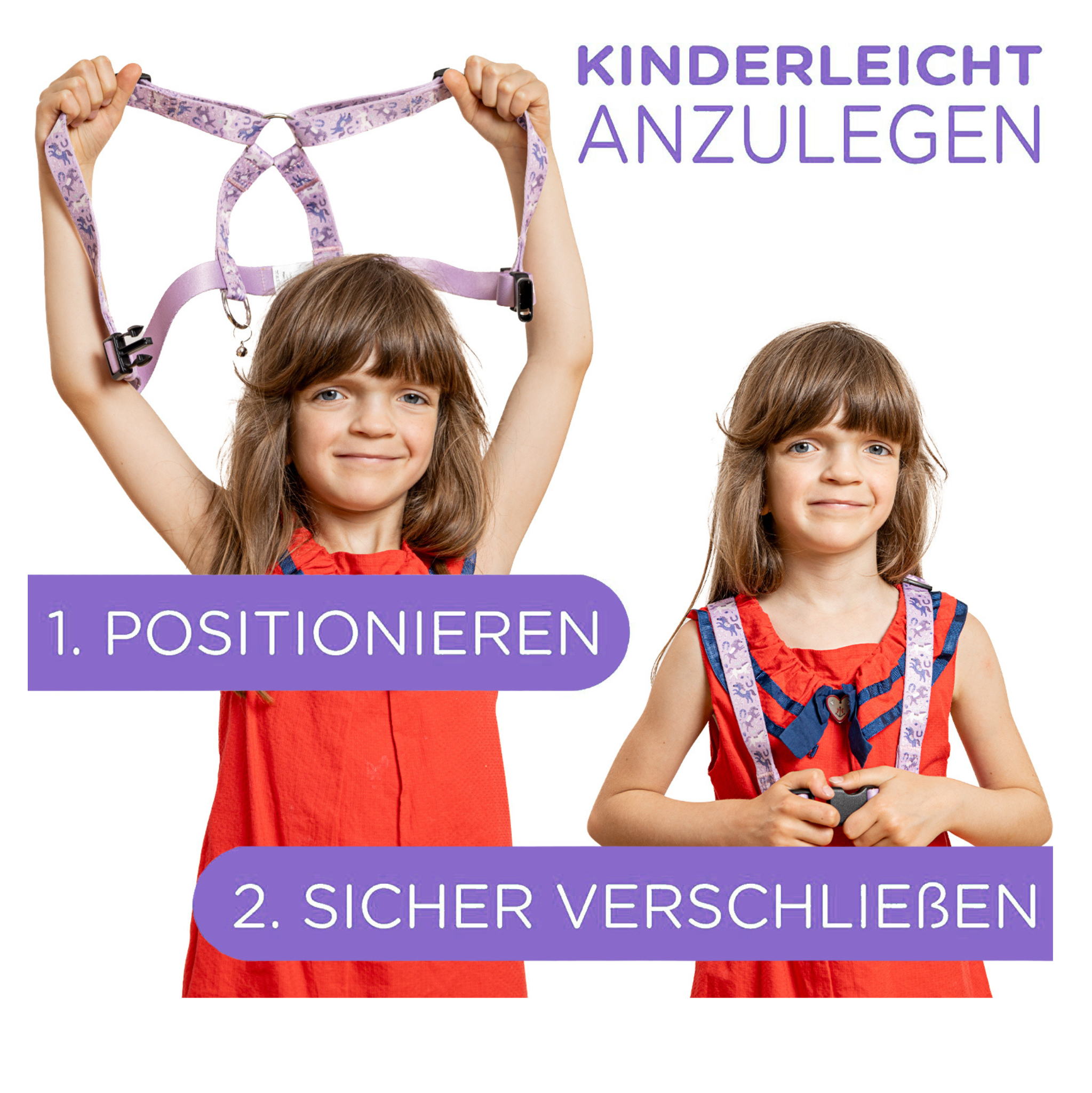 Pferdeleine für Kinder lilla jubi