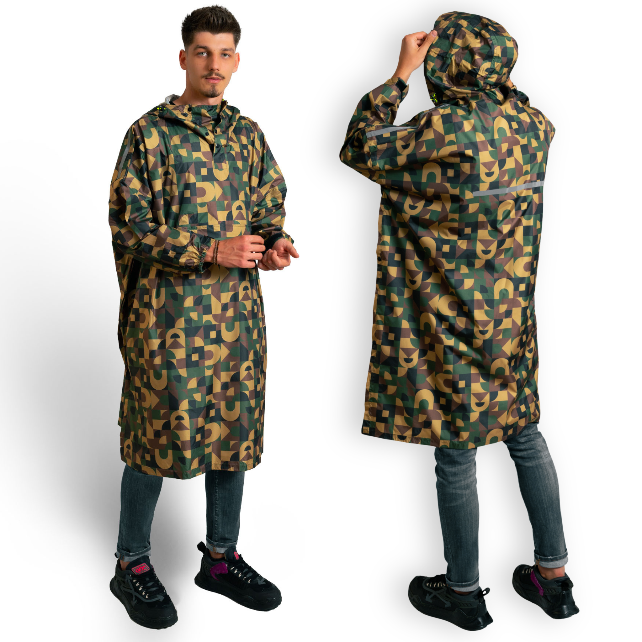 Regenponcho Herren aus 100 % recyceltem Polyester