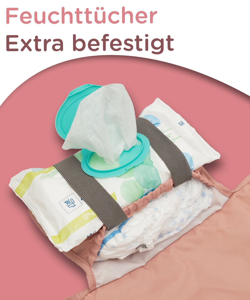 Wickelauflage für unterwegs, wie sie Hebammen für den Alltag empfehlen
