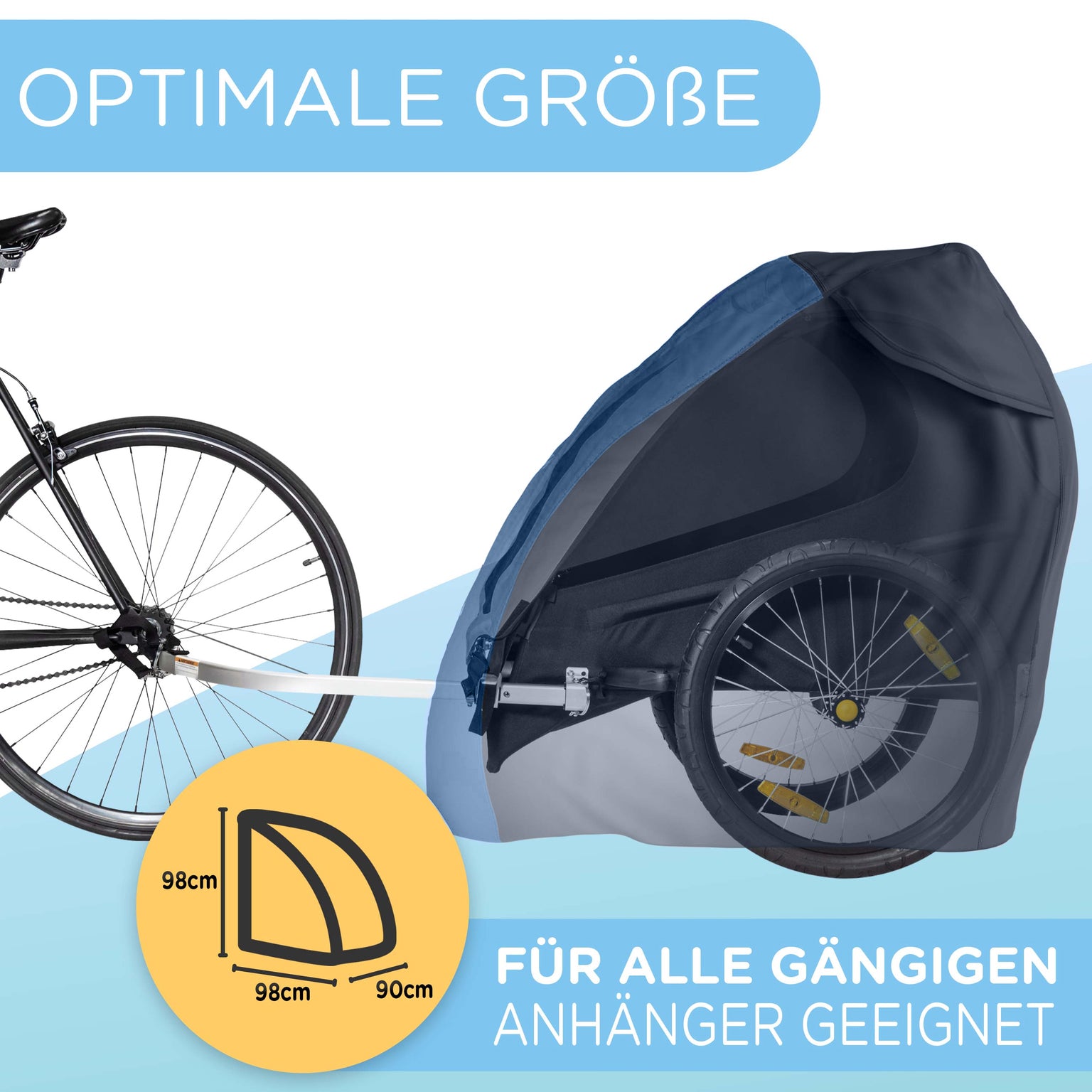 Schutzplane für Fahrradanhänger im Outdoor Einsatz