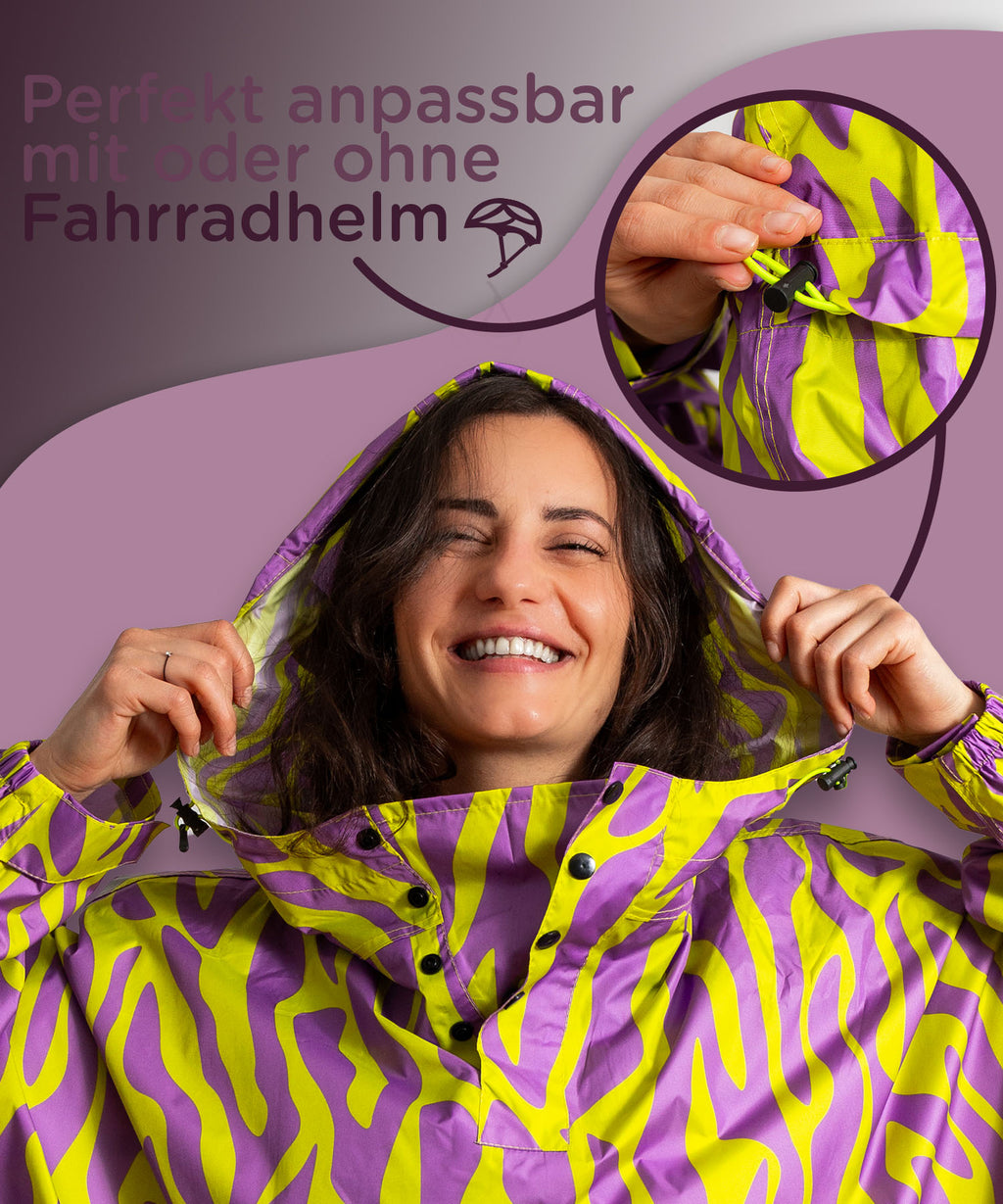 Regenponcho Damen aus recycled Polyester