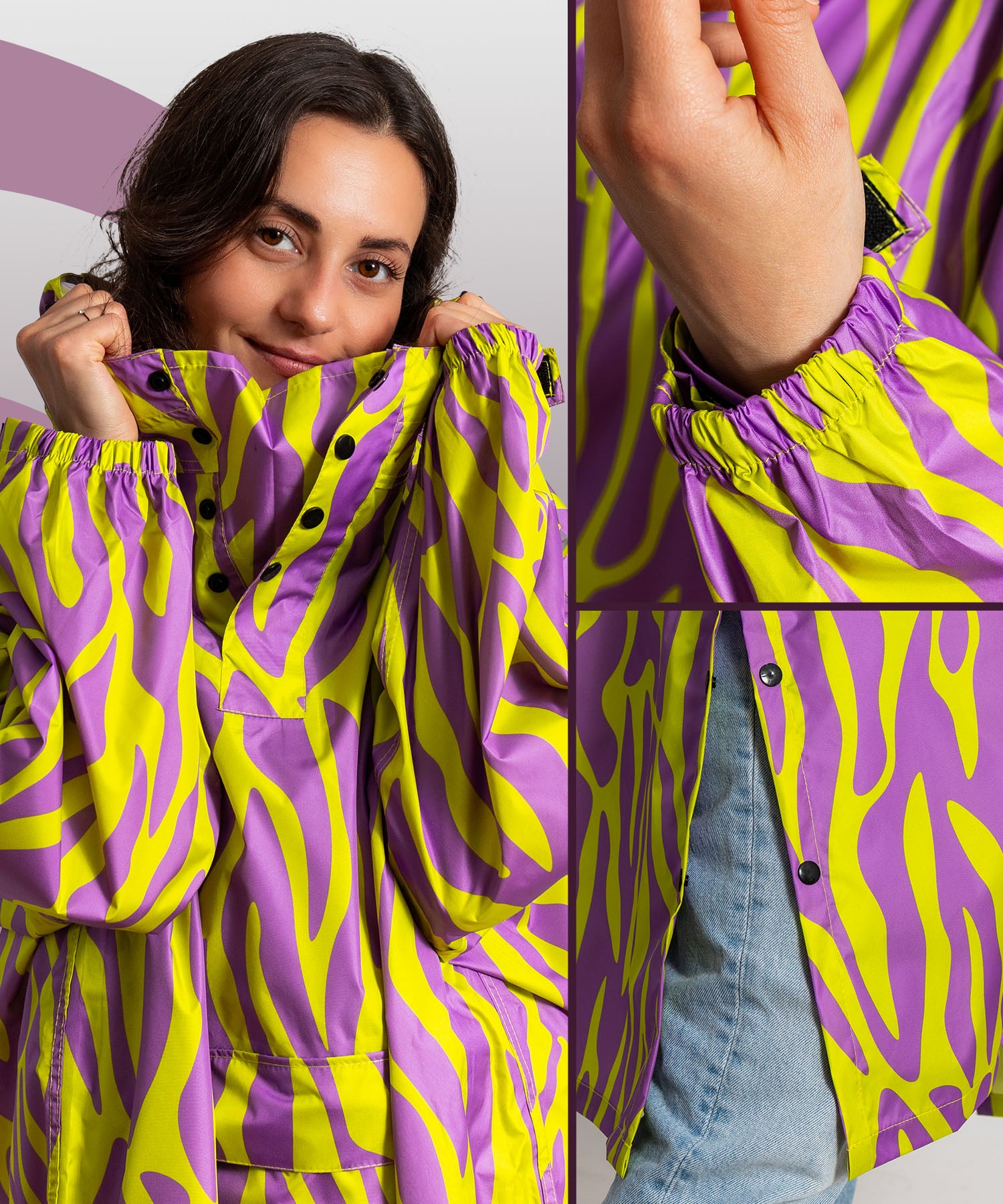 Regenponcho Damen aus recycled Polyester