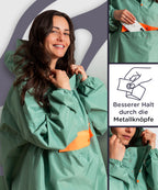 Regenponcho Damen aus recycled Polyester