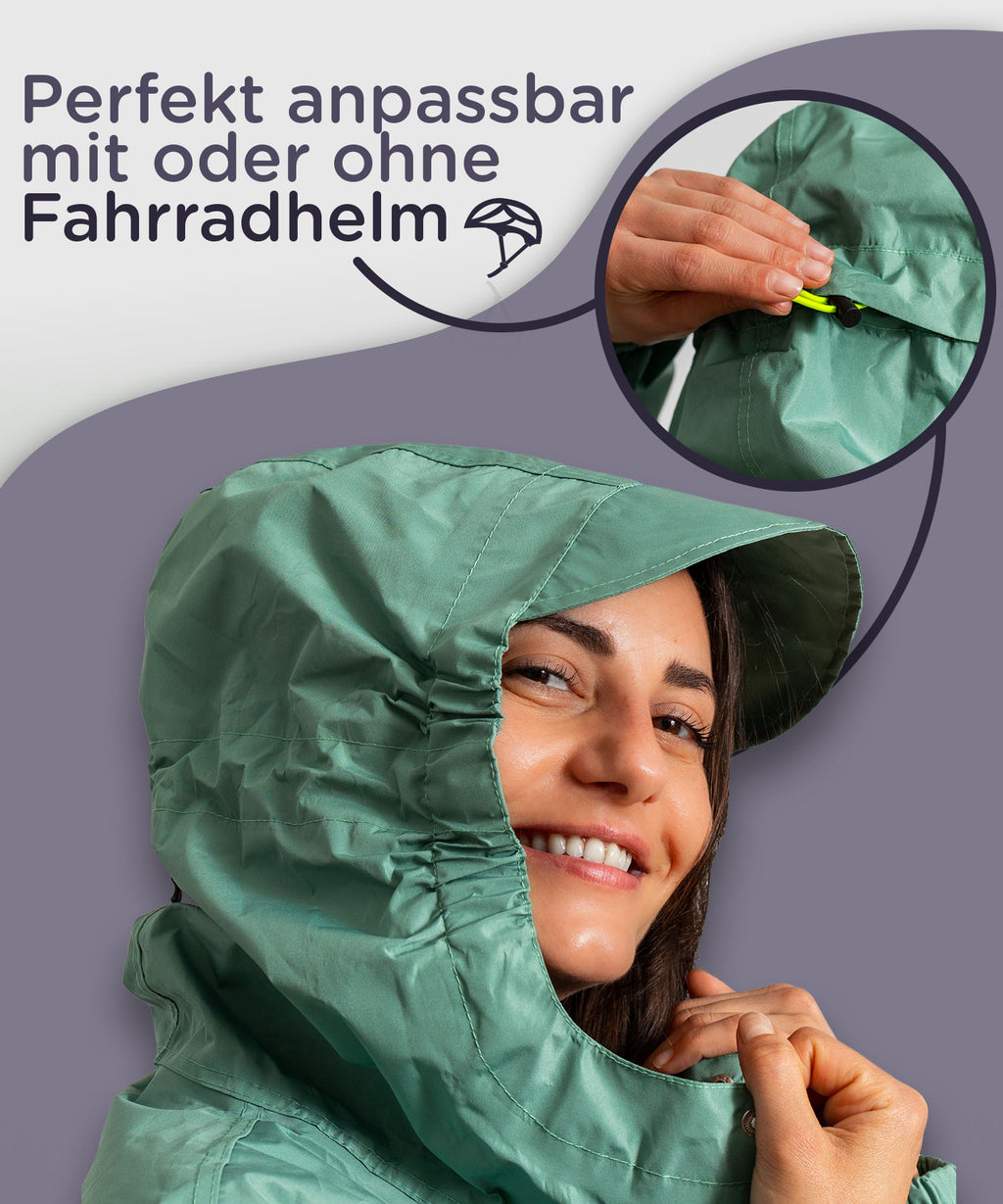 Regenponcho Damen aus recycled Polyester