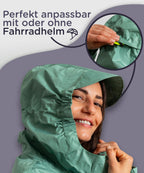 Regenponcho Damen aus recycled Polyester