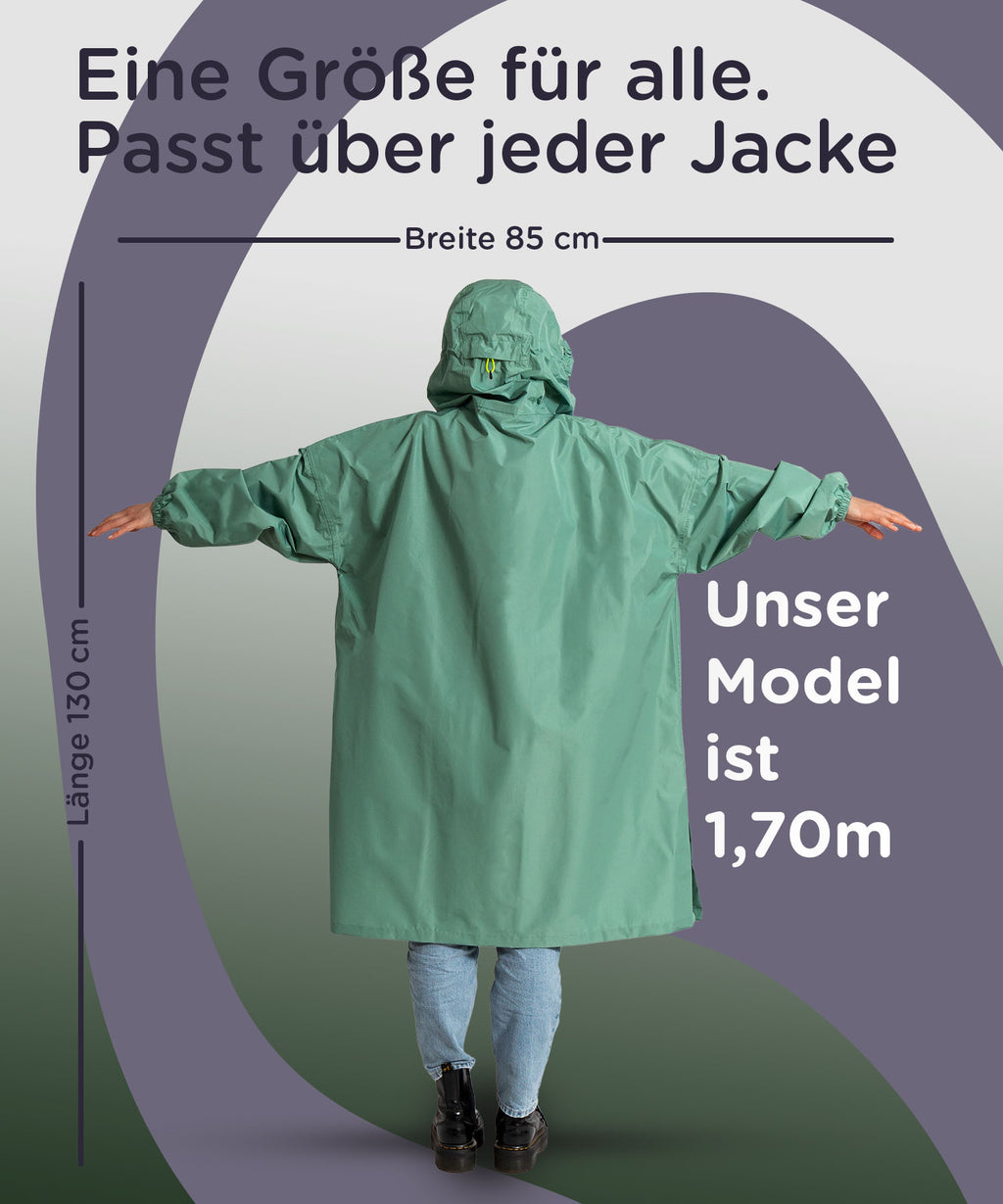 Regenponcho Damen aus recycled Polyester