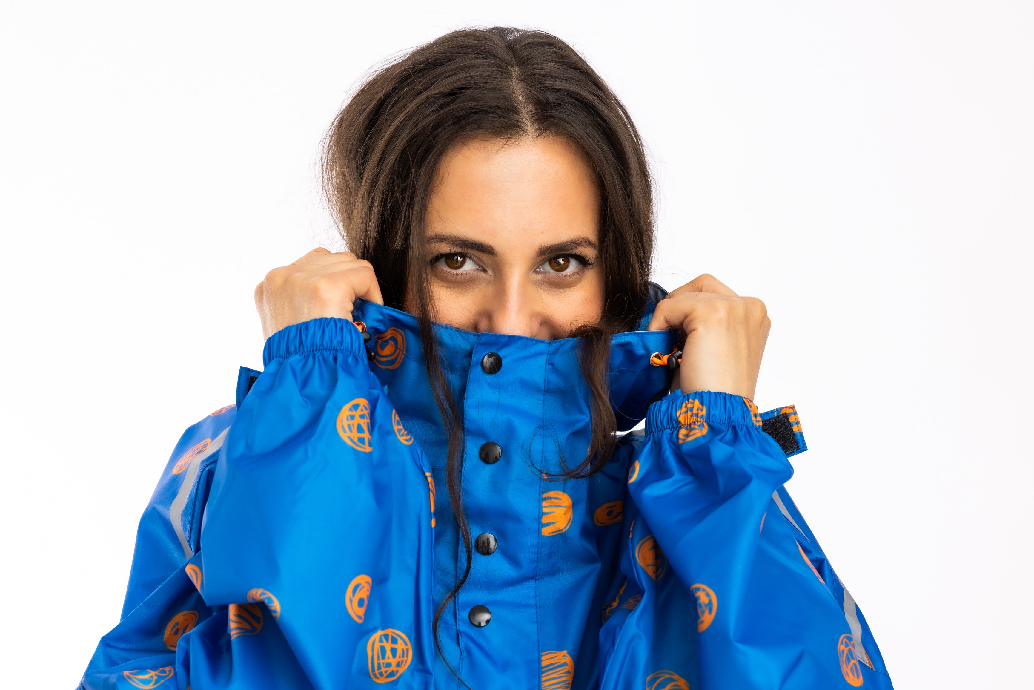 jubi regenponcho blau recycled polyester