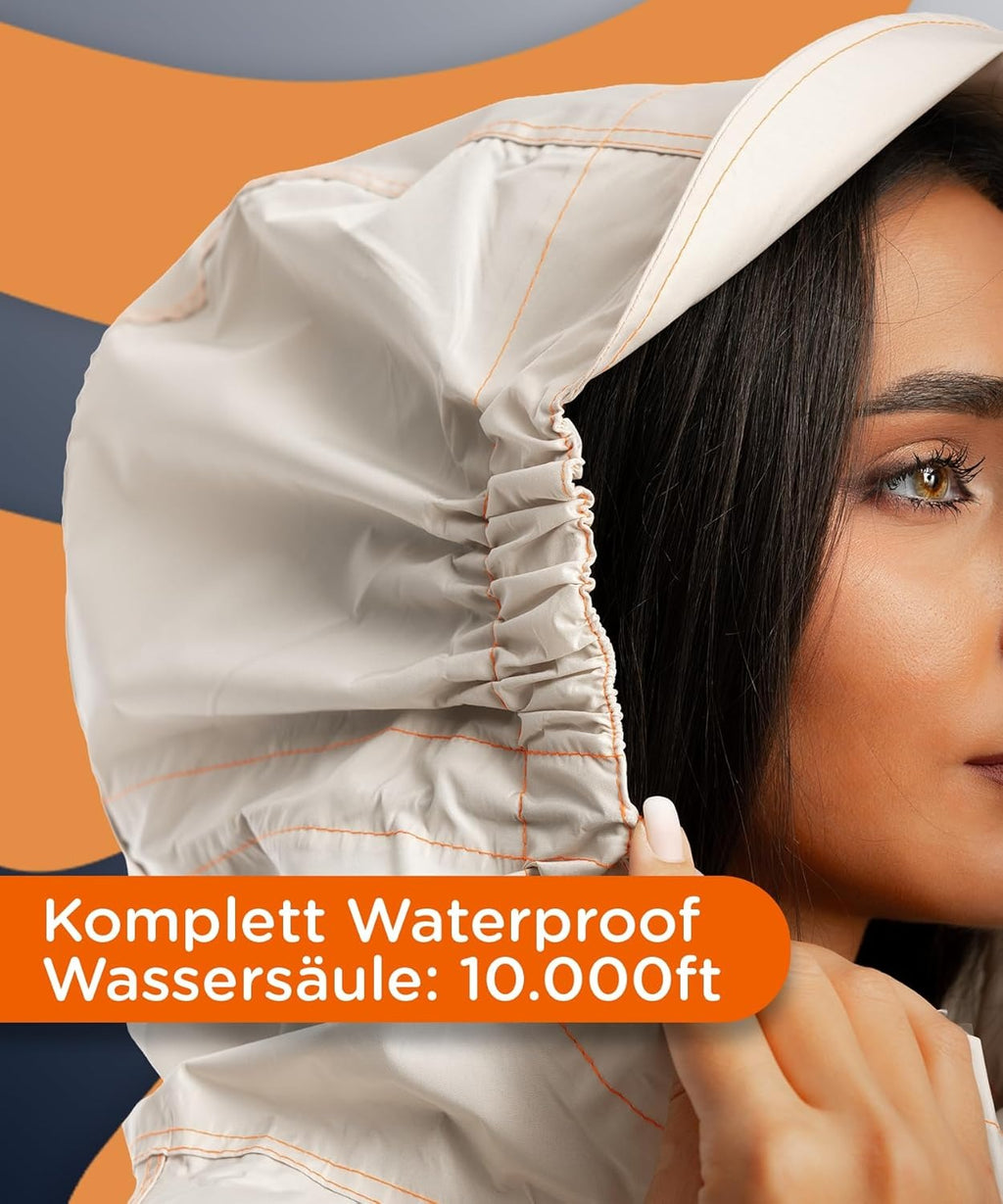 jubi regenponcho damen neon orange