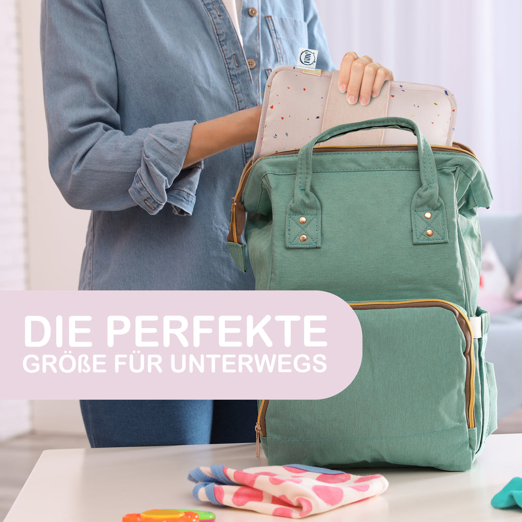 jubi windeltasche mit wickelunterlage rosa