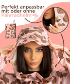 regenponcho mit anpassbare kaputze damen jubi leo