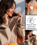 Regenponcho Damen aus recycled Polyester