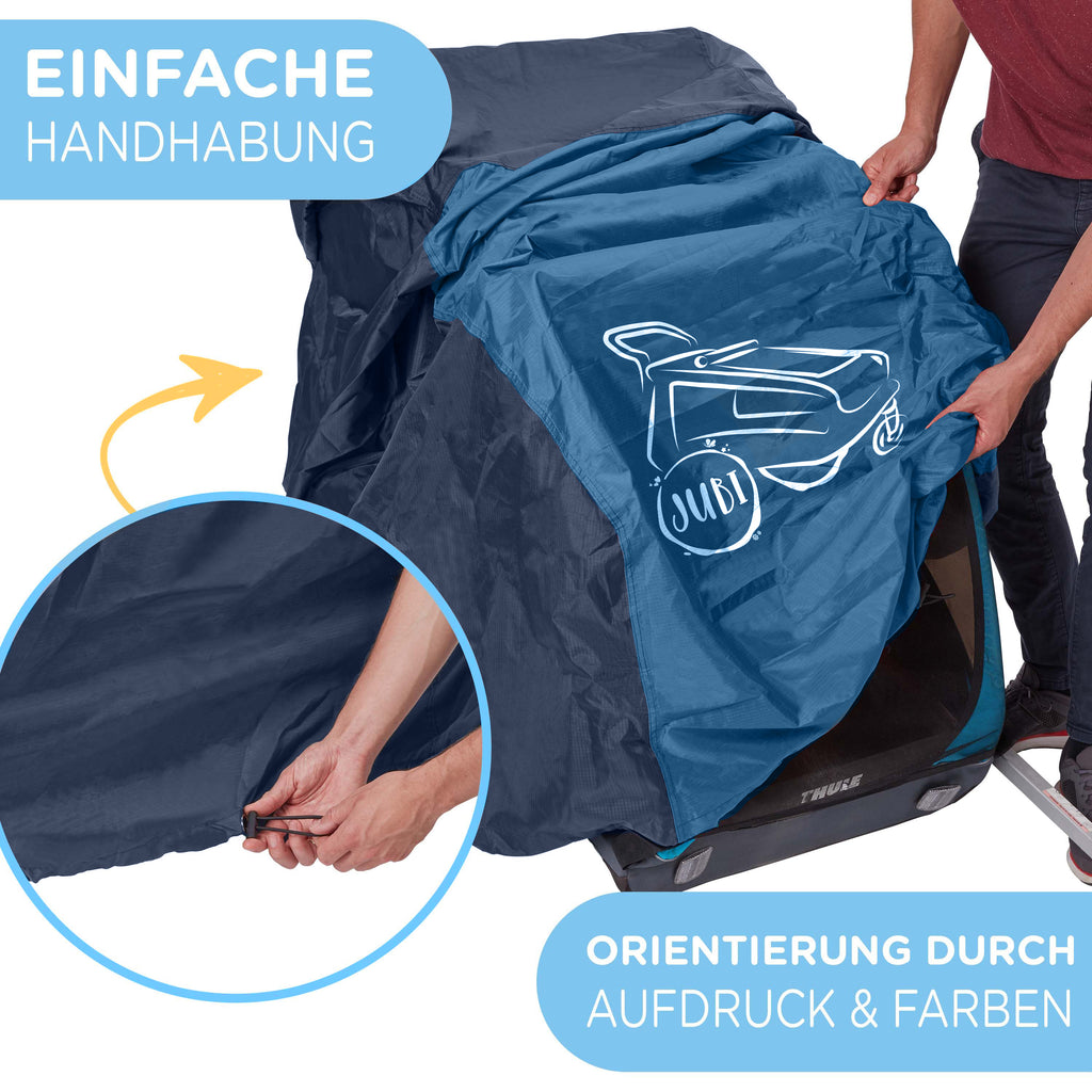 Schutzplane für Fahrradanhänger im Outdoor Einsatz